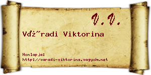 Váradi Viktorina névjegykártya